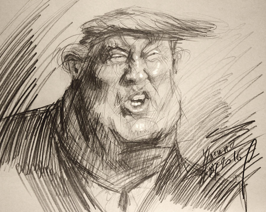 Donald Trump Painting - Trump-The Womanizer for President by Ylli Haruni