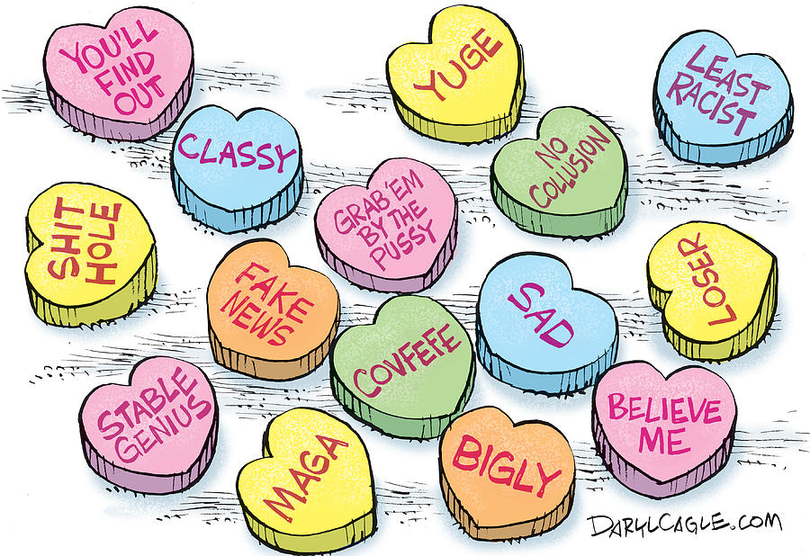 Valentines Day Drawing - Trump Valentines Candy Uncensored by Daryl Cagle Valentines Day Drawing - Trump Valentines Candy Uncensored by Daryl Cagle