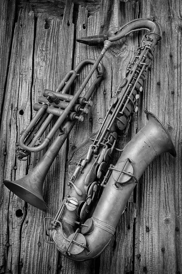 Trumpet And Sax Photograph by Garry Gay