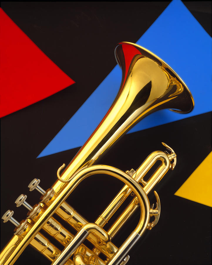 Jazz Photograph - Trumpet and Triangles by Douglas Pulsipher