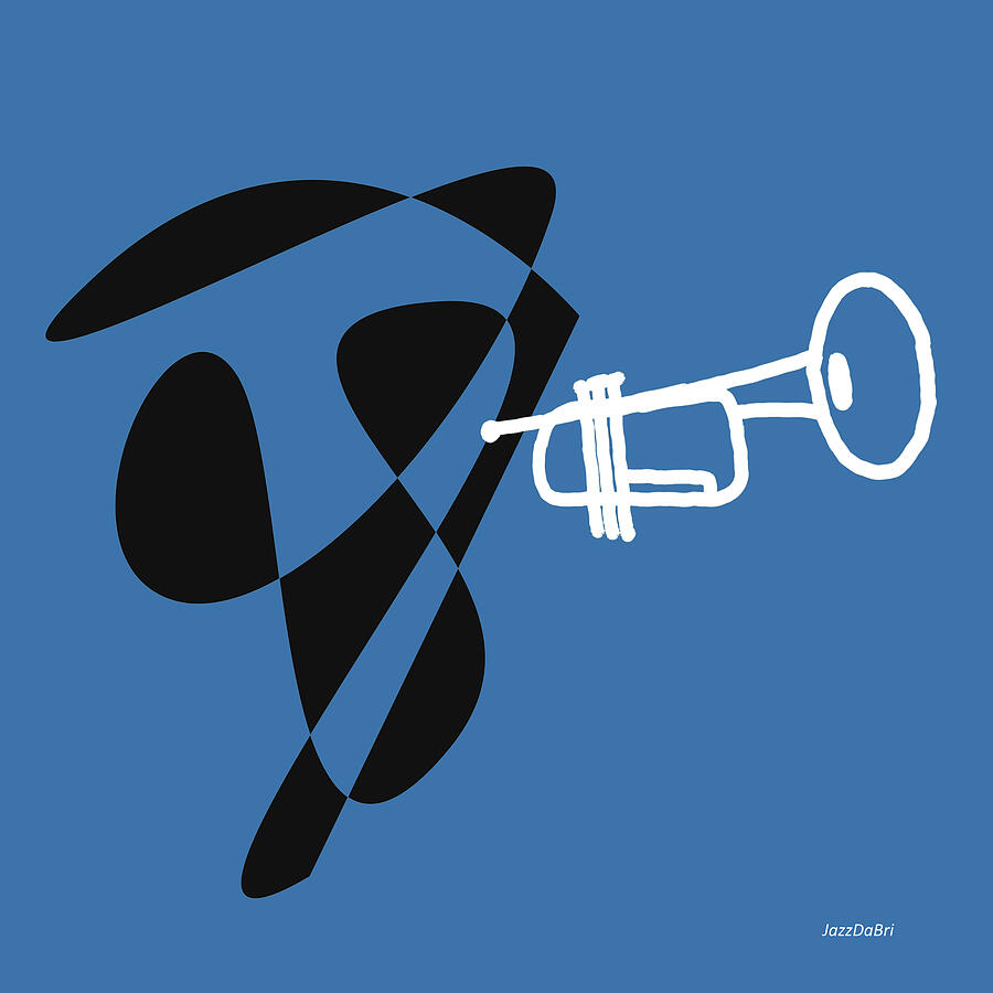Trumpet in Blue Digital Art by David Bridburg