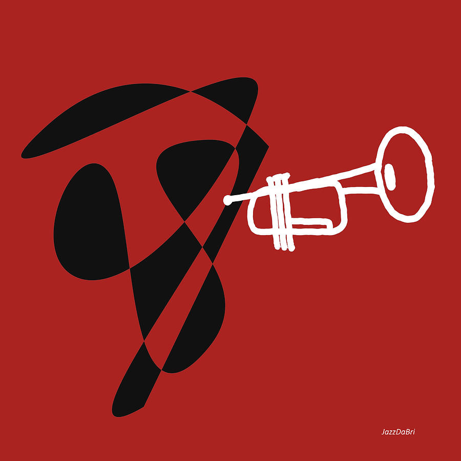 Trumpet in Orange Red Digital Art by David Bridburg