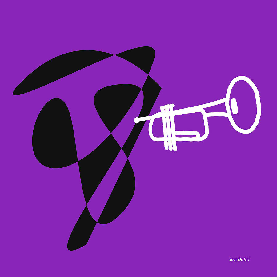 Trumpet in Purple Digital Art by David Bridburg