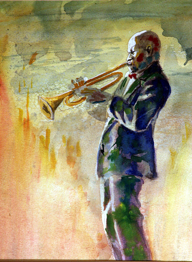 Trumpet Man Painting by Gary Williams