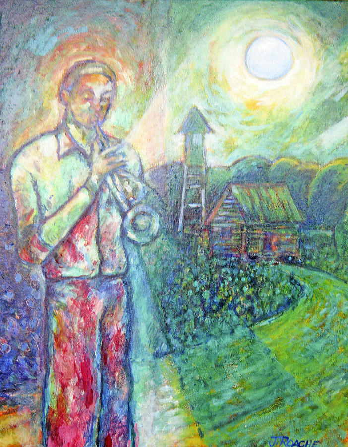 Trumpet Man Painting by Joe Roache