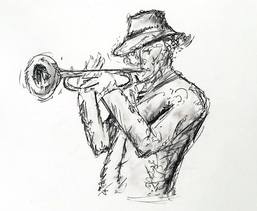How to Draw a realistic Trumpet - YouTube
