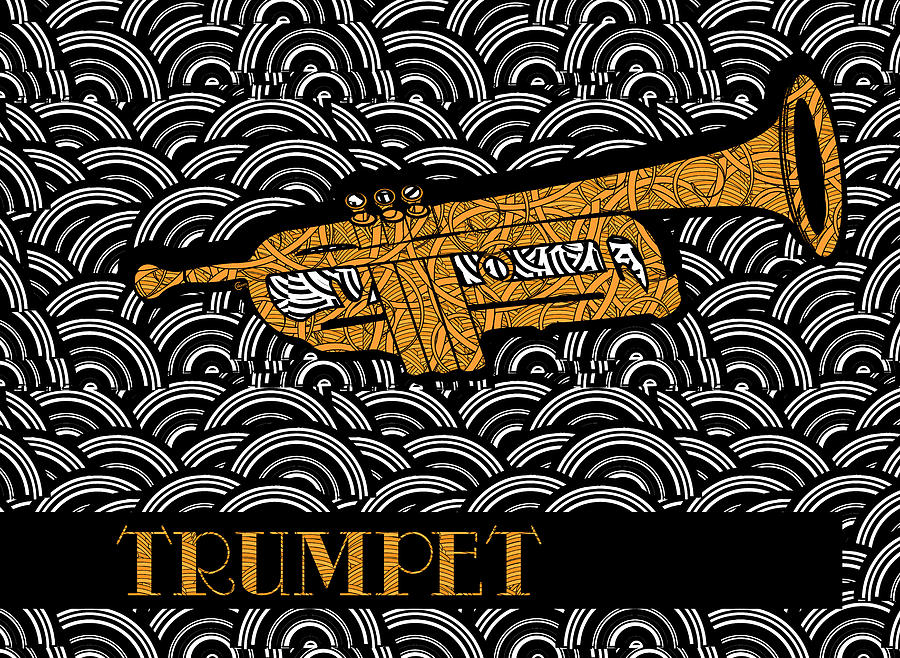 Trumpet Tunes Painting by Cecely Bloom