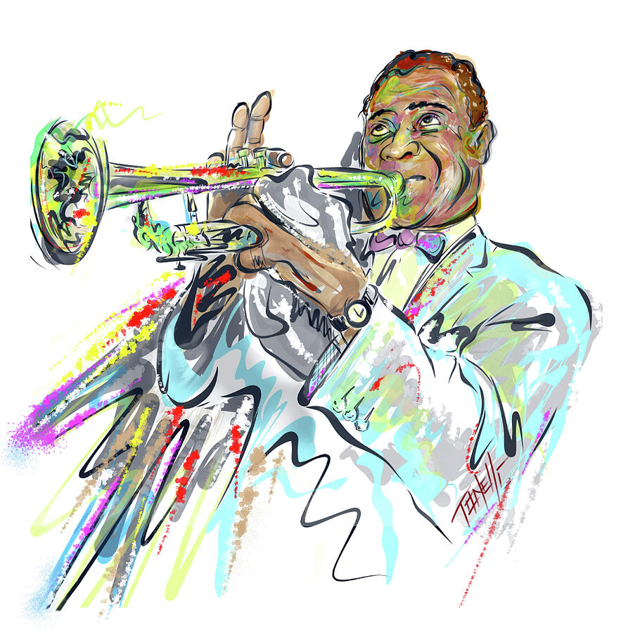 Louis Armstrong Mixed Media by Mark Tonelli