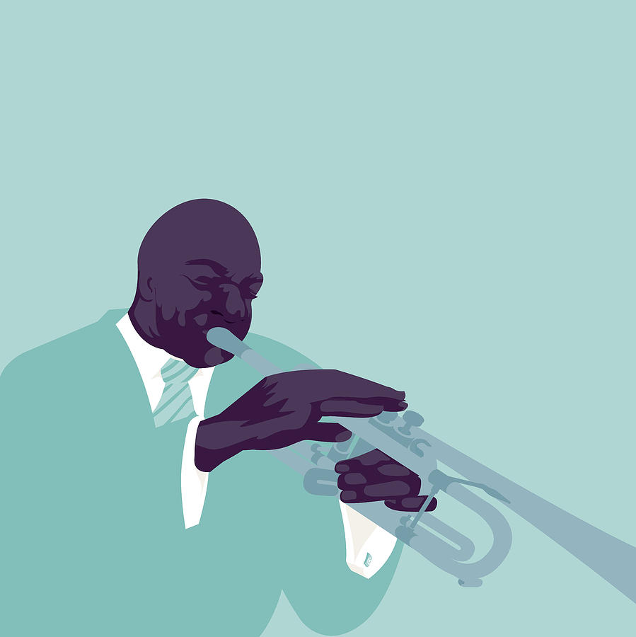 Trumpeter Plays Cool Bossa Nova Digital Art by Benjamin Jancewicz ...