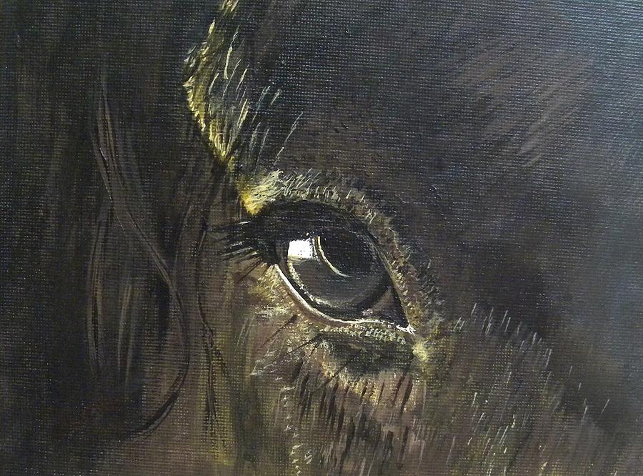 Horse Painting - Trusting Eye by Denise Hills