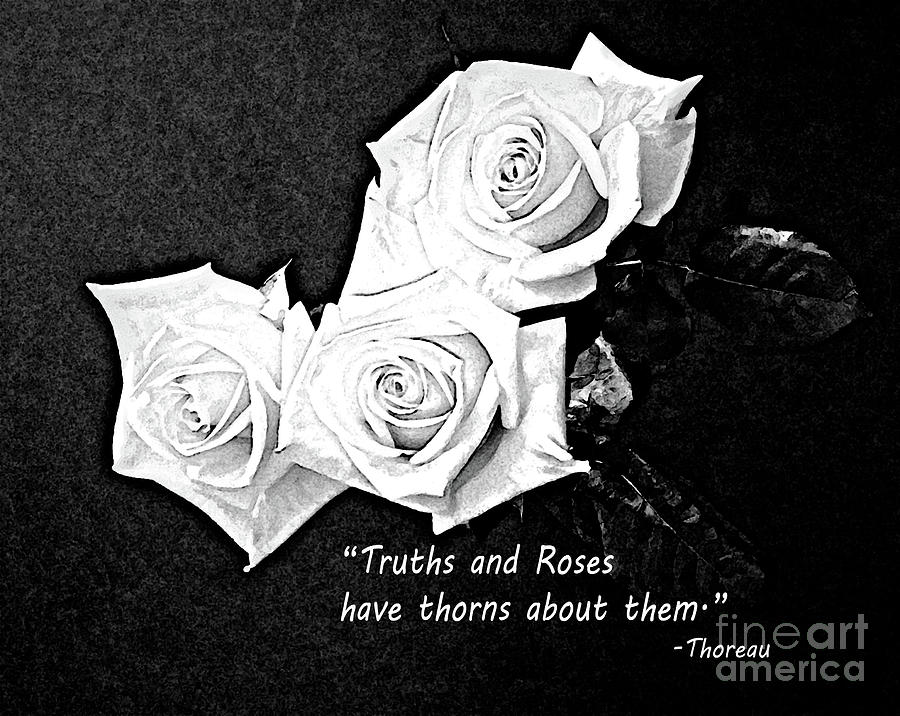 Truths and Roses Mixed Media by Rita Brown