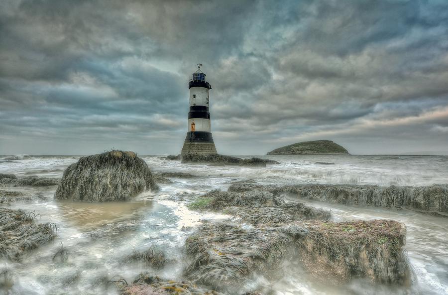 Trwyn Du Lighthouse Photograph by Jason Green
