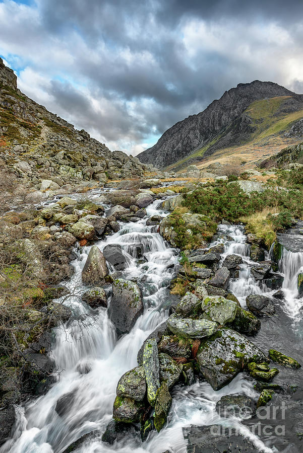 Winter Photograph - Tryfan and Ogwen River by Adrian Evans