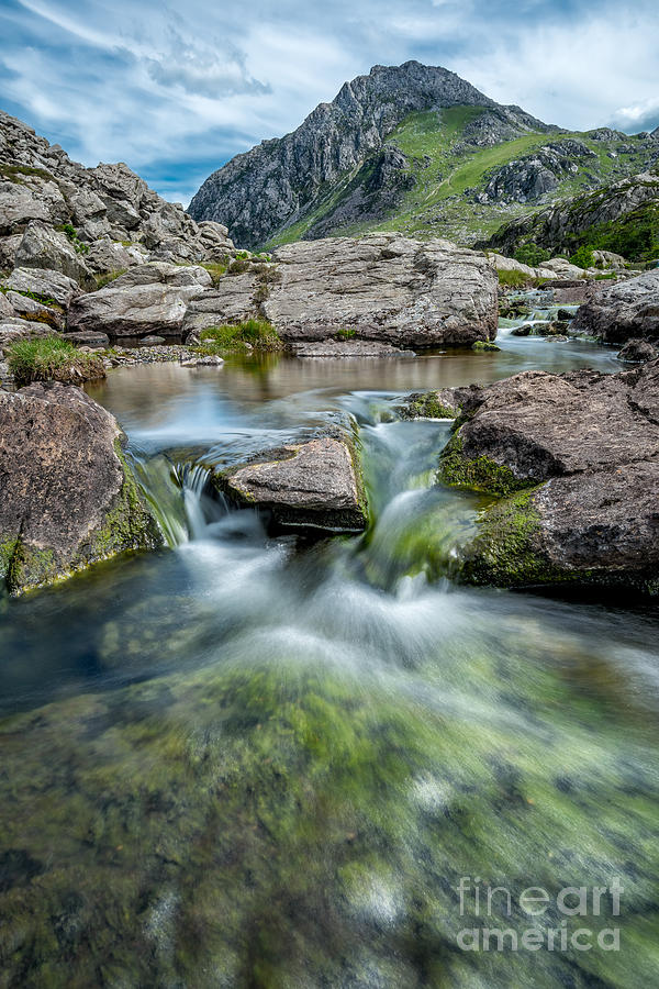 Mountain Photograph - Tryfan Stream by Adrian Evans