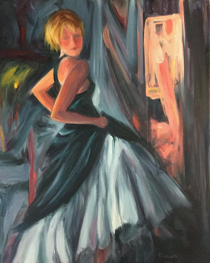 Trying It On Painting by Connie Schaertl
