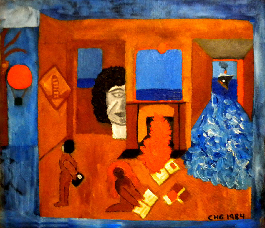 Trying to find the way out or is it better to stay   Painting by Colette V Hera Guggenheim