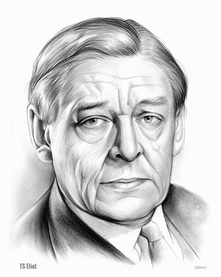 TS Eliot Drawing by Greg Joens