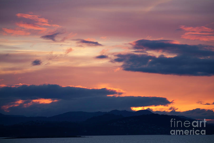 Tsawassen Ferry Sunset Photograph by Donna L Munro