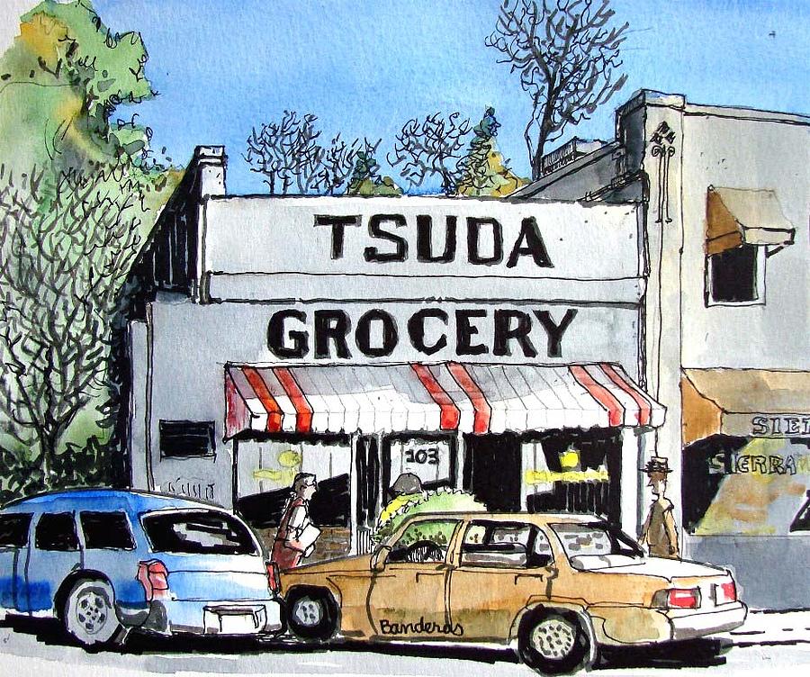 Tsuda Grocery Painting by Terry Banderas