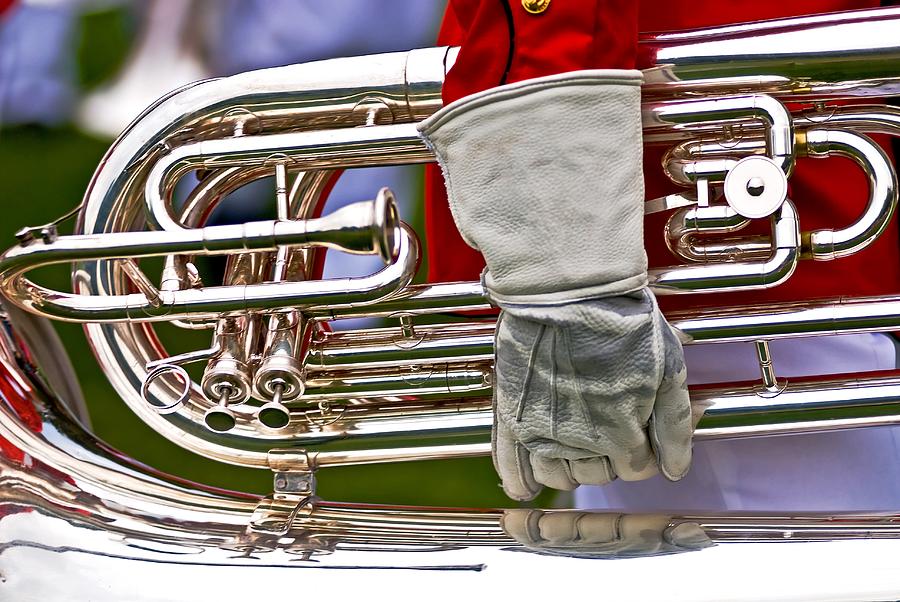 Tuba player. USMC Band Photograph by Bill Jonscher
