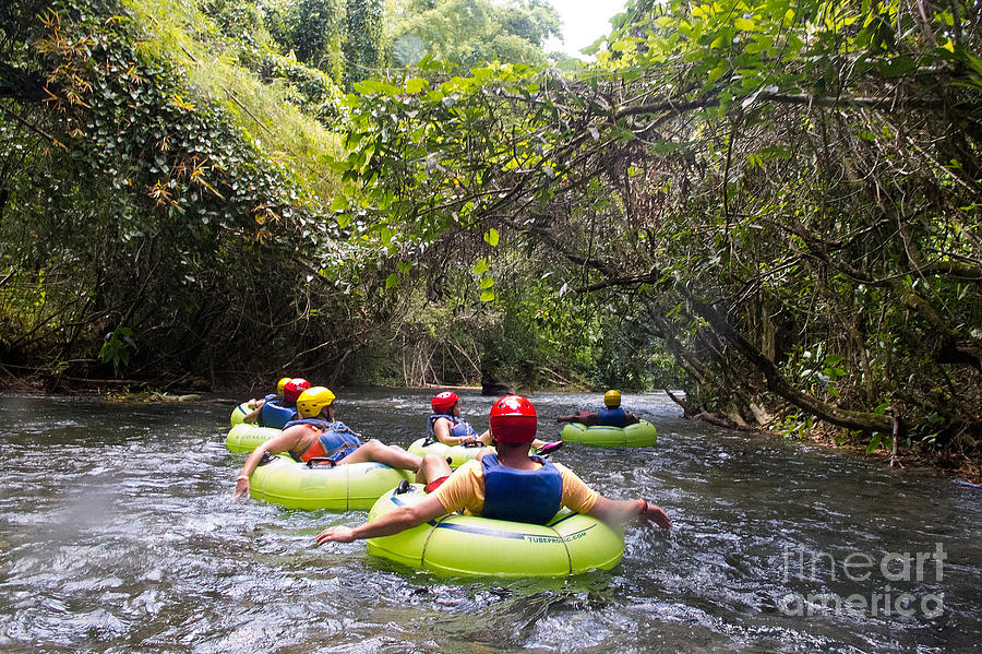 Tubing down the White River Jamaica Photograph by Jason O Watson - Fine ...