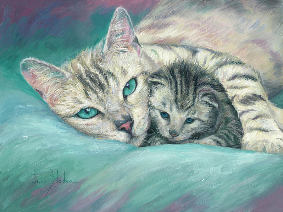 Tucked In Painting by Lucie Bilodeau