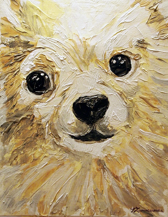 Tucker Close Up Painting by Veronica Zimmerman | Fine Art America
