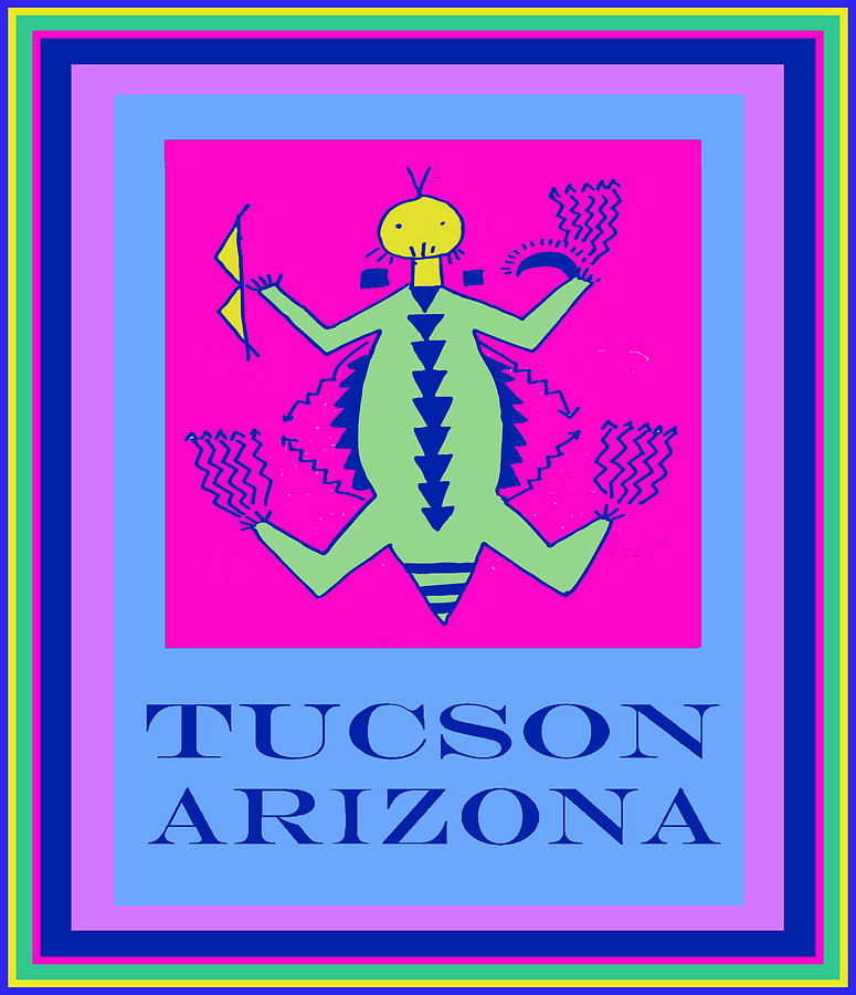 Tucson Arizona Petroglyph Poster Digital Art by Vagabond Folk Art - Virginia Vivier