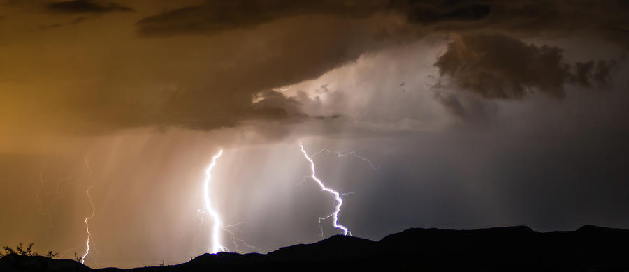 Tucson Lightning Photograph - Tucson Lightning #2 by Troy Q Nelson