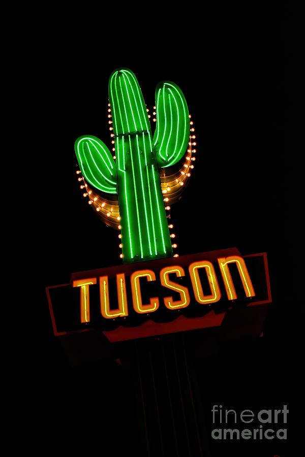 Tucson Neon Cactus Photograph by Henry Kowalski