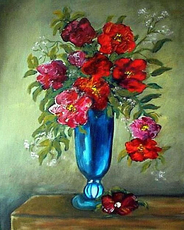 Impressionism Painting - Tueday Afternoon He Brought Flowers by Renee Gandy