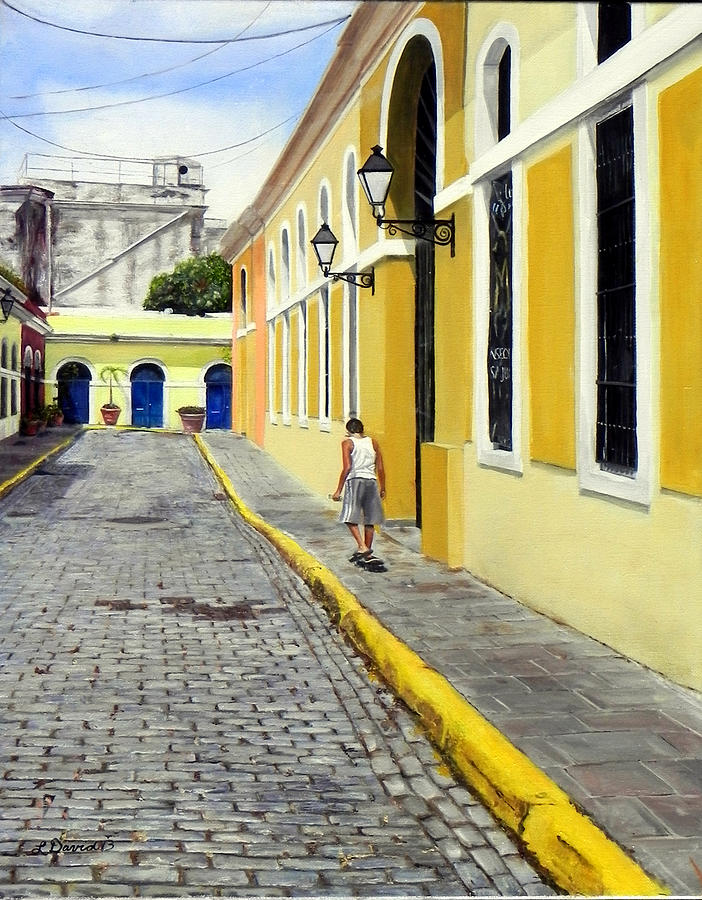 Vintage Painting - Tuesday in Old San Juan by Lisa David