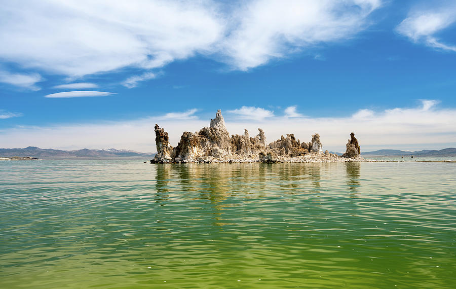 Tufa in the salty waters of Mono Lake in California Photograph by Steven Heap