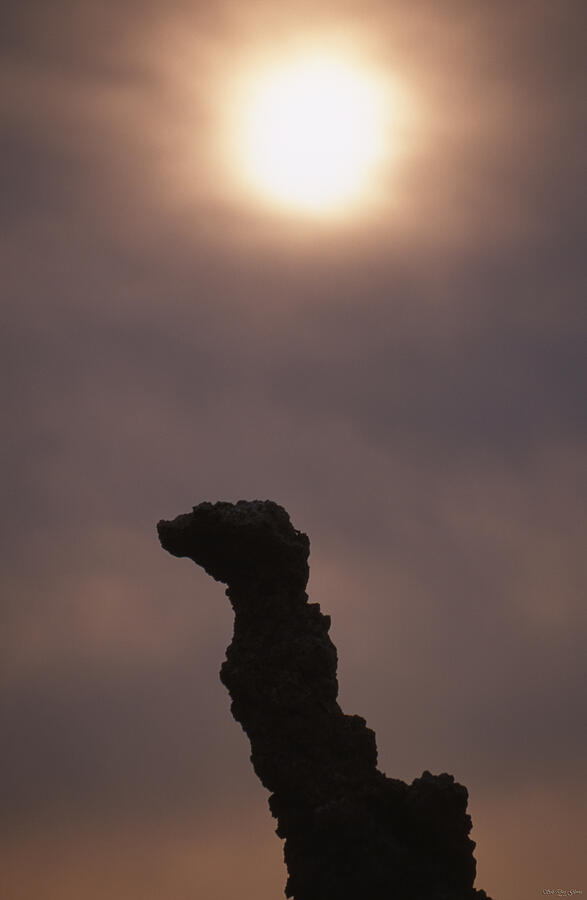Tufa Pillar Under Morning Sun Photograph
