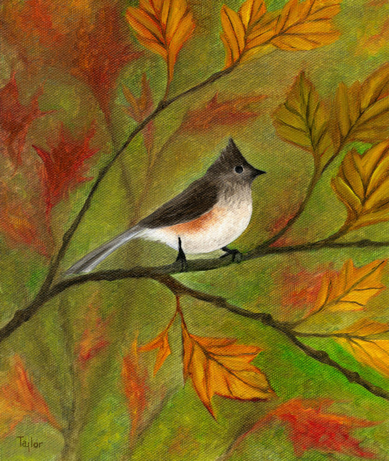 Tufted Titmouse Painting by FT McKinstry