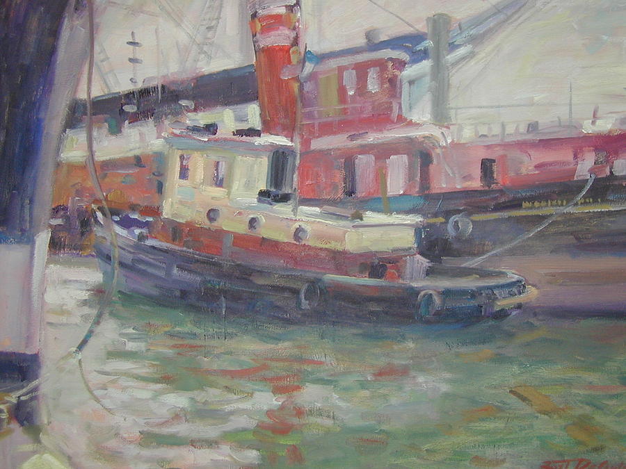 Tug boat Painting by Bart DeCeglie