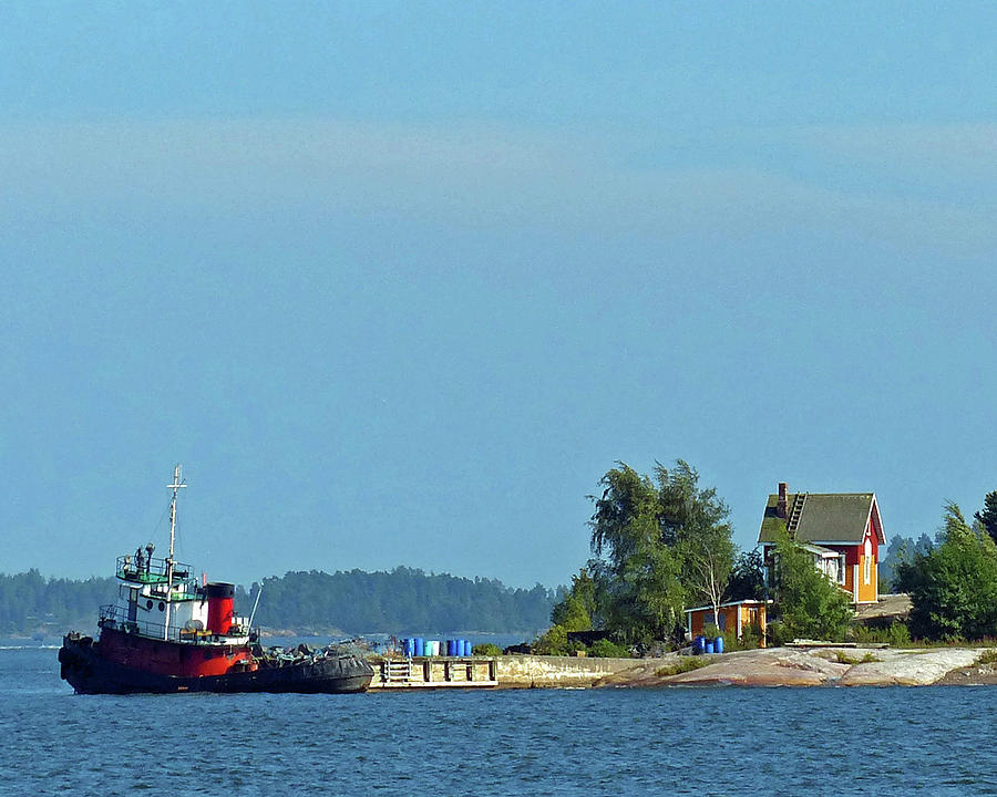 Tug Boat Captains Island Home Photograph by Carl Sheffer