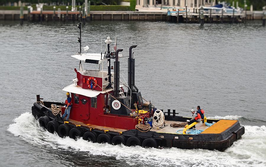 Tugboat Heading Out Photograph