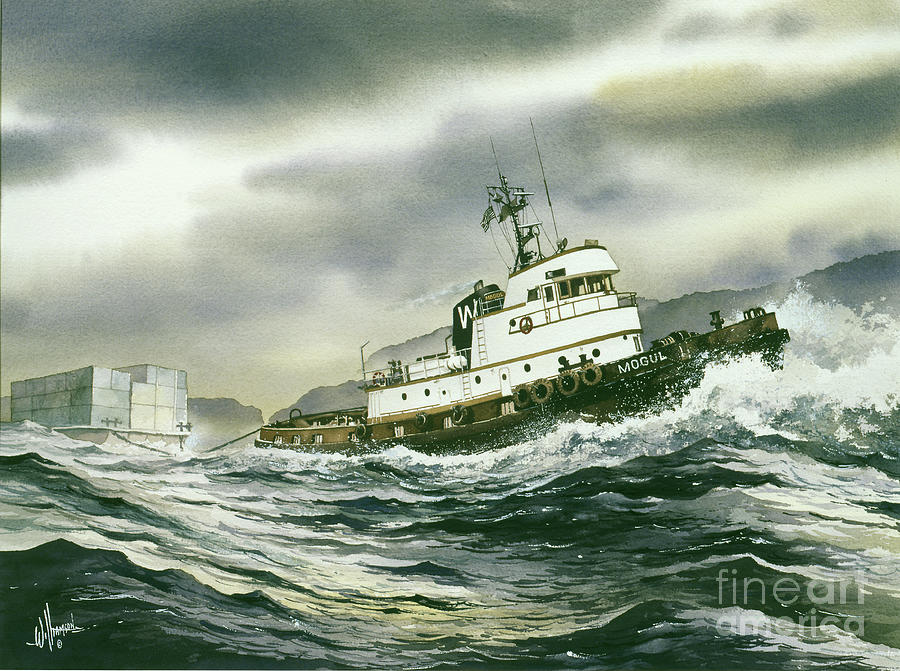 Tugboat MOGUL Painting by James Williamson