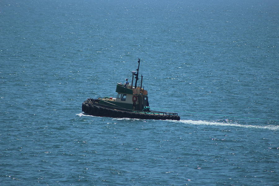 Tugboat Photograph - Tugboat on the Pacific by Colleen Cornelius