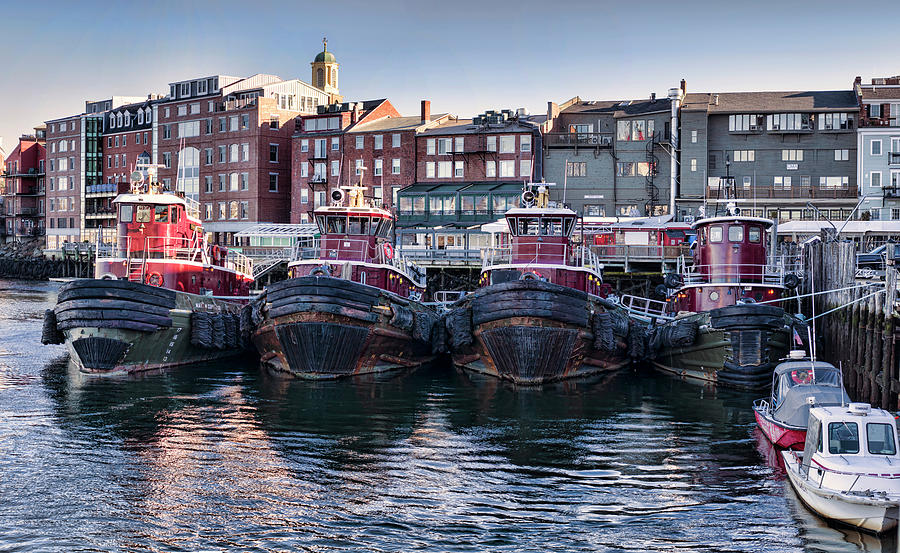 Tugboats in the Harbor Photograph by Heather Applegate