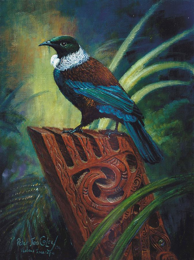 Tui on Taurapa Painting by Peter Jean Caley