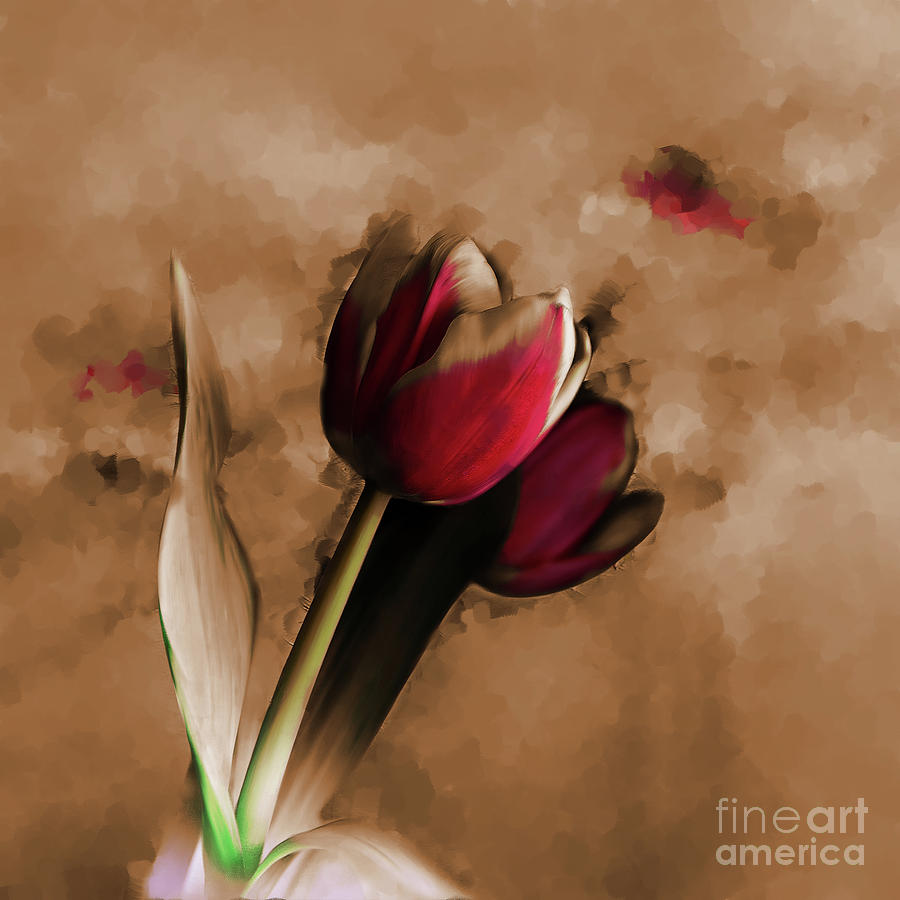 Tulip 043d Painting by Gull G