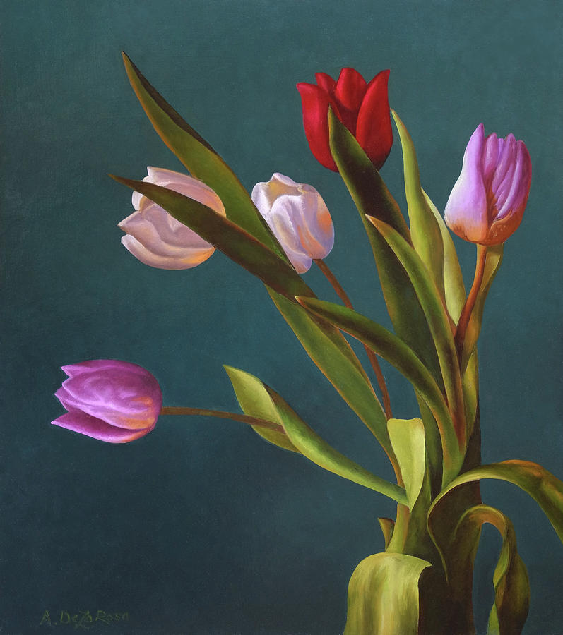 Tulip Bouquet Painting by Abel DeLaRosa