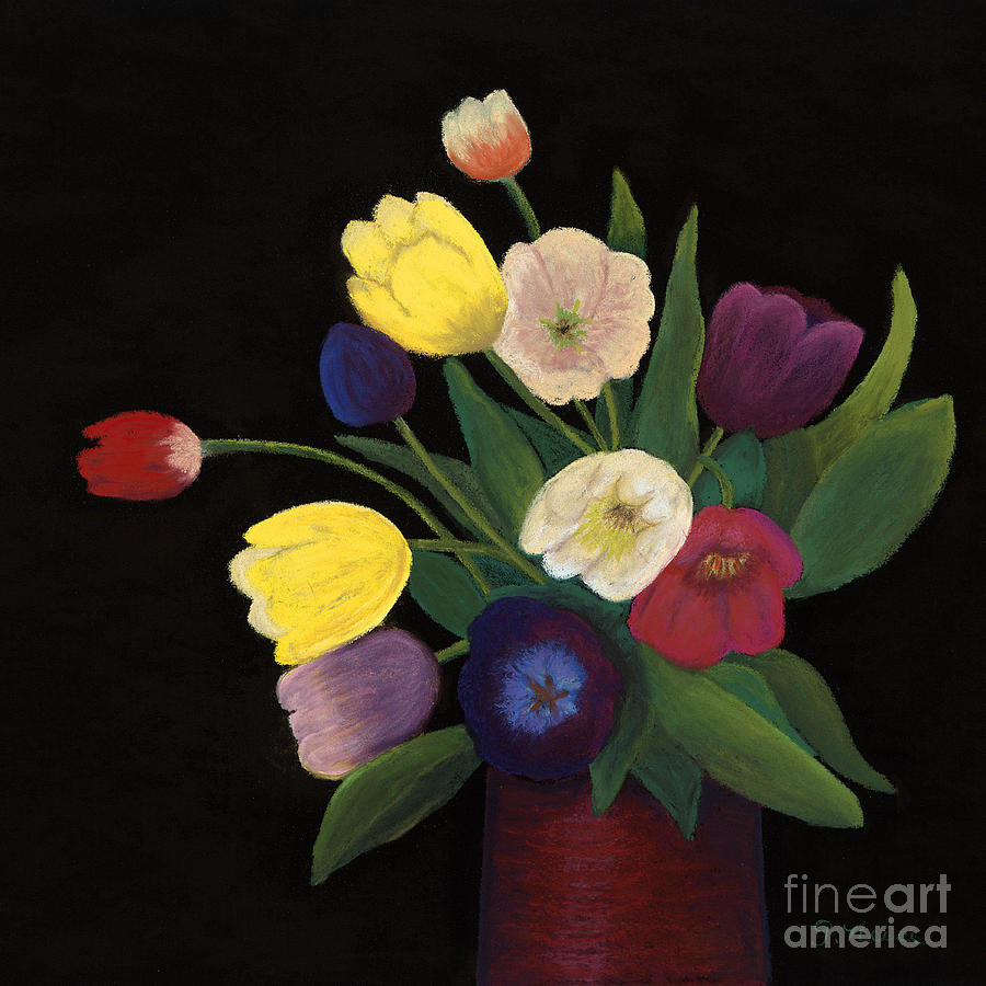 Tulip Bouquet Painting by Ginny Neece