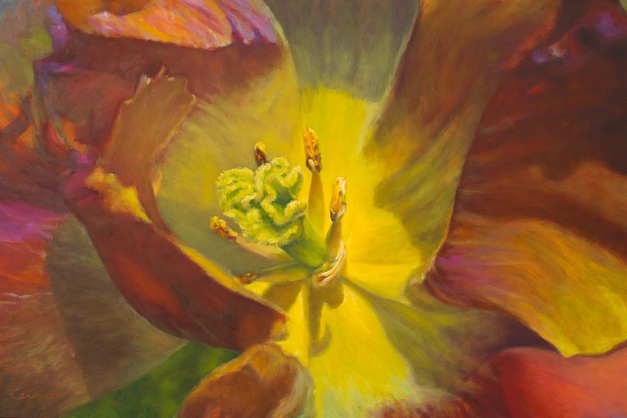 Tulip Closeup No. 2 Painting by Kerima Swain