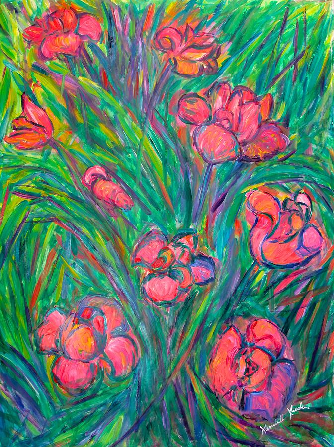 Tulip Curl Painting by Kendall Kessler