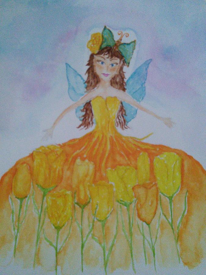 Tulip Fairy Painting by Susan Nielsen