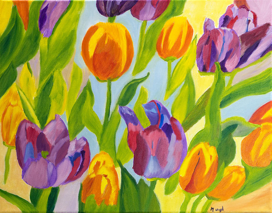 Tulip Painting - Tulip Fest by Meryl Goudey