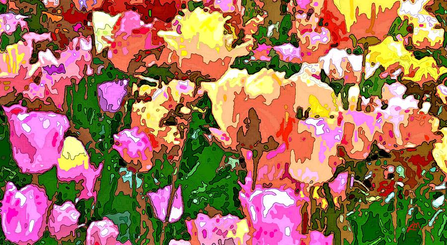 Tulip Flower Illusion Digital Art